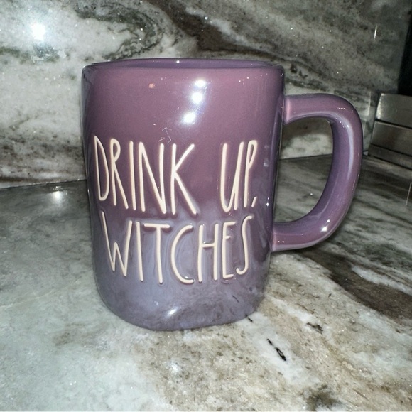 NEW Rae Dunn Iridescent Purple Drink Up Witches Mug - Halloween 2024 RARE 👻💜 - Picture 1 of 4